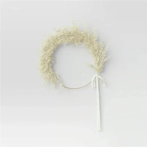 NWT THRESHOLD PAMPAS GRASS RING WREATH - Picture 1 of 7